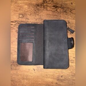 Woman’s Black Leather Long Wallet